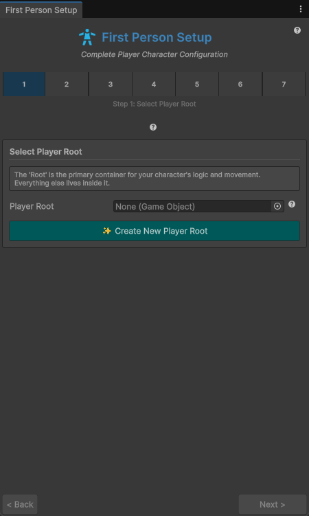 Step 1: Select Player Root